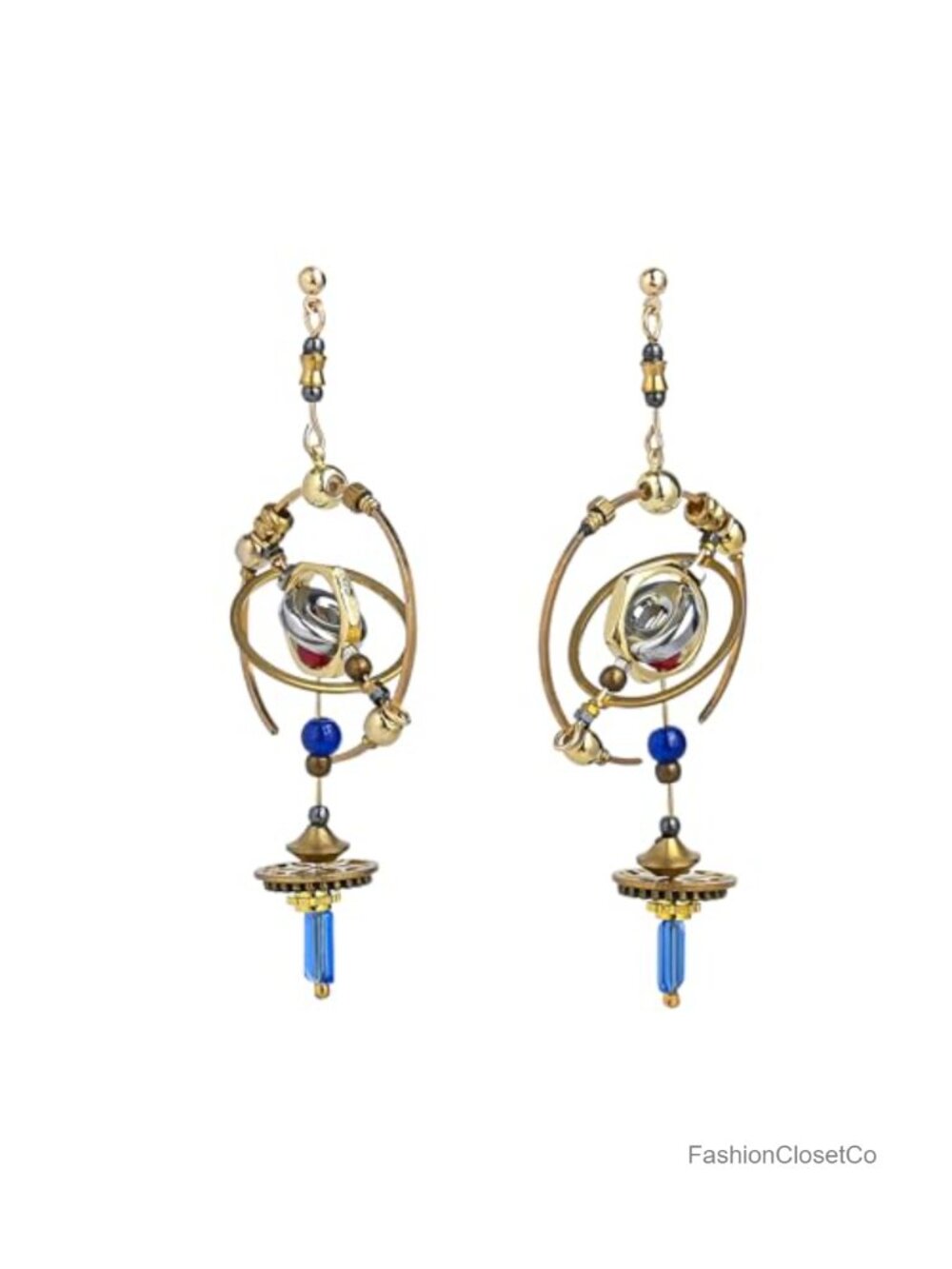 Statement Dangle Earrings 3D Orbital Geometric Sphere Drop Jewelry for Women